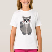 カワイイかわいいラクーンイラストレーション Tシャツ (正面)