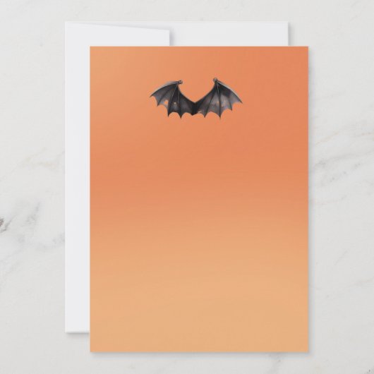 カワイイこうもりとカボチャハローウィンパーティ 招待状 (裏面)