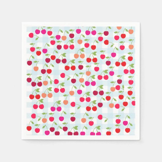 カワイイさくらんぼ紙ナプキンス スタンダードカクテルナプキン (正面)