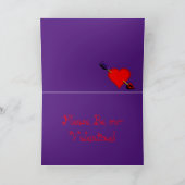 カワイイとバセットおもしろいハウンドのバレンタイン シーズンカード (内部)