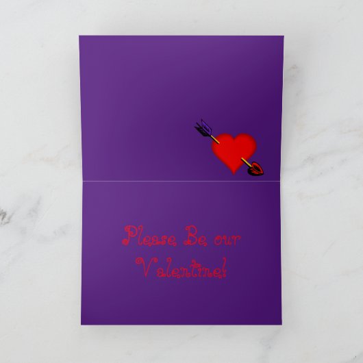 カワイイとバセットおもしろいハウンドのバレンタイン シーズンカード (内部)