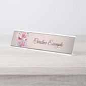 カワイイなフラミンゴのスタイル デスクネームプレート (正面)