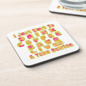 カワイイはコーヒーを飲み救ましたいの コースター (左側)