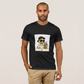 カワイイアヒルがアイスコーヒーでクワック T- Tシャツ (正面フル)