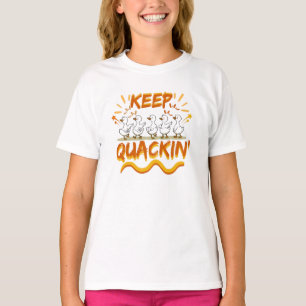カワイイアヒルのダンスパロディーグッズ Keep Quackin' (Dancing) Tシャツ