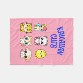 カワイイアンカワイイスタイル フリースブランケット (正面(横))