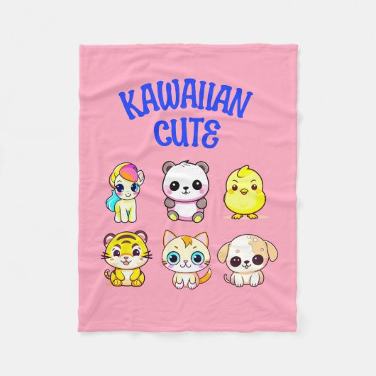 カワイイアンカワイイスタイル フリースブランケット (正面)