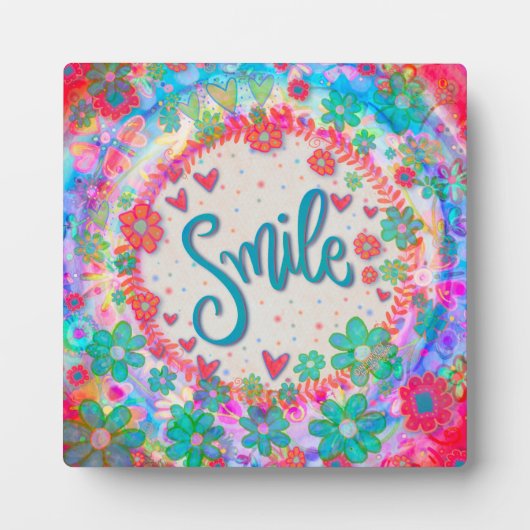 カワイイインスパイアズおもしろいお洒落スマイル フォトプラーク (正面)