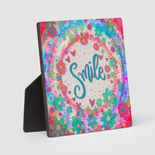 カワイイインスパイアズおもしろいお洒落スマイル フォトプラーク (正面)