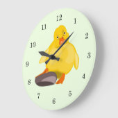 カワイイエローダック ラージ壁時計 (傾斜)