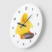 カワイイエローダック ラージ壁時計 (傾斜)