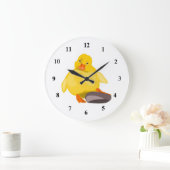 カワイイエローダック ラージ壁時計 (ホーム)