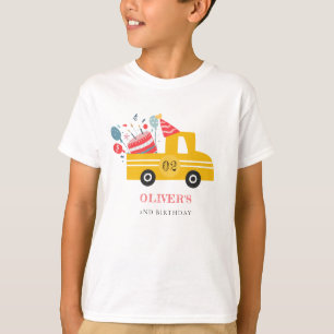 カワイイエロー・アニー・バースデー・パーティー・ケーキ・トラック Tシャツ