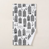 カワイイオランダハウスアムステルダムキャナルハウスビクス バスタオルセット (ハンドタオル)