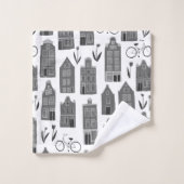 カワイイオランダハウスアムステルダムキャナルハウスビクス バスタオルセット (ウォッシュタオル)