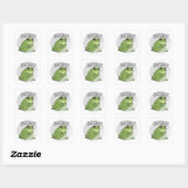 カワイイカエル ステッカー かわいい 嫌そうなカエルの顔のイラスト (シート)