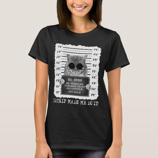 . .....カワイイカトニップに、猫のヨモギの女性たちにやらされた Tシャツ (正面)