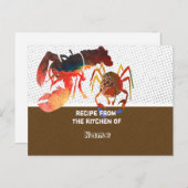 カワイイカニとロブスターレシピカード ポストカード (正面/裏面)