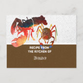 カワイイカニとロブスターレシピカード ポストカード (正面)