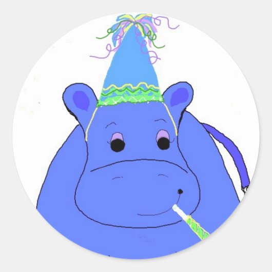 カワイイカポー誕生日 ラウンドシール (正面)