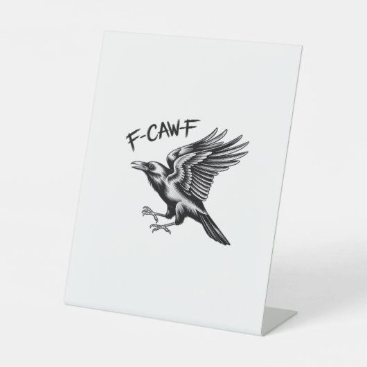 カワイイカラス F-Caw-F エッセンシャルミニマル 台座サイン (正面)