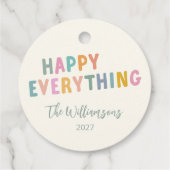 カワイイカラフルタイポグラフィハッピーオールイカスタムズ フェイバータグ (裏面)