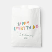 カワイイカラフルタイポグラフィハッピーオールイカスタムズ フェイバーバッグ (正面)