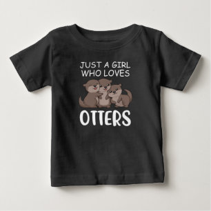 カワイイカワウソの女性がカワウソが好きな女の子だけ ベビーTシャツ