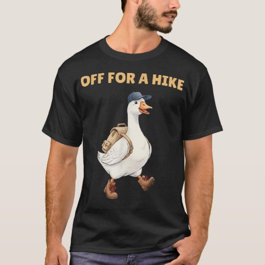 カワイイガチョウのハイキング Tシャツ (正面)