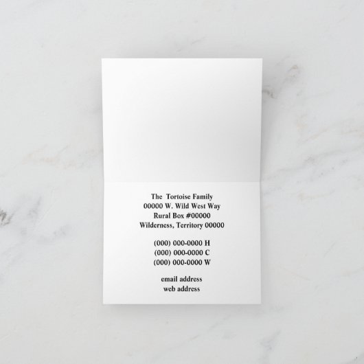 カワイイガメ – 住所変更 案内状 (内部)