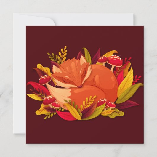 カワイイキツネホリデーカード シーズンカード (正面)