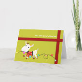 カワイイクリスマスカード(ヤギの子) – カスタマイズ可能 シーズンカード (正面)