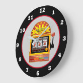 カワイイゲーム機デコールカジノ時計 ラージ壁時計 (傾斜)