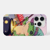 カワイイコテージコアポーションのカエル魔女iPhoneケース iPhoneケース (裏面横)