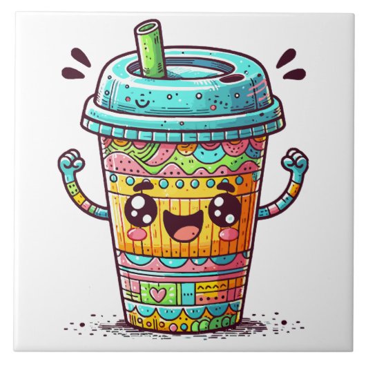 カワイイコーヒー タイル (正面)