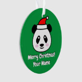 カワイイサンタクロースパンダクリスマス装飾 オーナメント (正面)