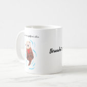 カワイイシーオッター名前をカスタムするの妻·夫への贈り物 コーヒーマグカップ (正面左)