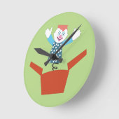 カワイイジャック ラウンド壁時計 (傾斜)