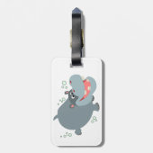 カワイイスイミングアニメのひっぽラゲージタグ ラゲッジタグ (裏面縦)