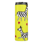 カワイイゼブラ漫画のシームレスな模様の背景が悪い タンブラー (裏面)