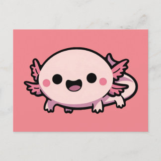 カワイイチビ(小さくかわいく書いた感じ)アクソロトル ポストカード