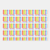 カワイイティプリケン先生カスタムクレヨン誕生日 ラッピングペーパーシート (正面)