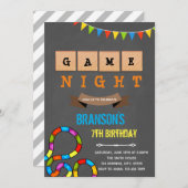 カワイイドゲームナイトパーティの招待状 招待状 (正面/裏面)