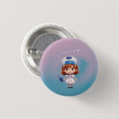 カワイイナースと韓国語グリーティングバッジボタン 缶バッジ (正面&裏面)