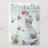 カワイイネズミ食べのの野生動物 招待状 (正面/裏面)