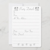 カワイイネズミ食べのの野生動物 招待状 (裏面)