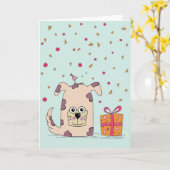 カワイイハッピーバースデー カード (黄色い花)