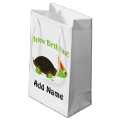 カワイイハッピーバースデー!亀 スモールペーパーバッグ (裏面アングル)