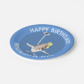 カワイイパーソナライズされたカジュウオの誕生日 ペーパープレート (アングル)