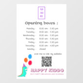 カワイイパーティートレックス風船キッドのパーティープランナー ウィンドウサイン (シート)